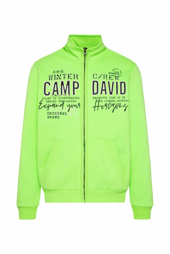 Soccx Sweatjacke mit Logo Artwork neon green Fabrikpreis