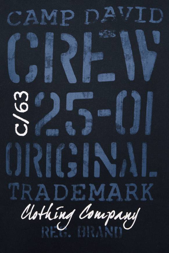 Soccx Kapuzensweatshirt mit Used Print blue navy Rabatt