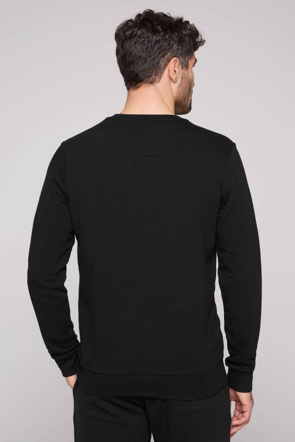 Soccx Sweatshirt mit rundem Label Print black Versandkostenfrei