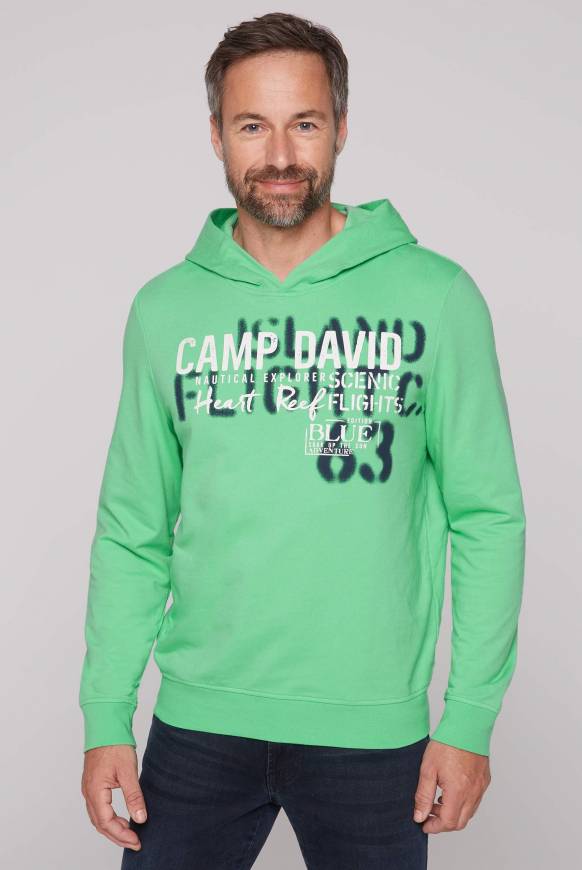 Soccx Hoodie mit Spray-Effekt-Artwork regatta green Online Shopping