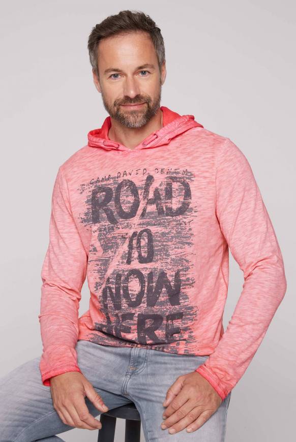 Soccx Langarmshirt mit Kapuze und Vintage Print sunrise Cyber Monday