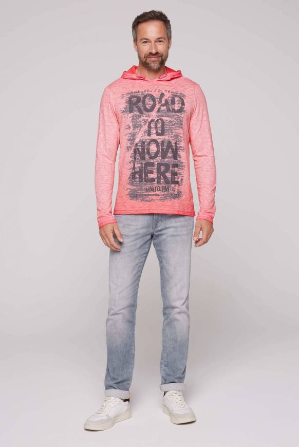 Soccx Langarmshirt mit Kapuze und Vintage Print sunrise Cyber Monday