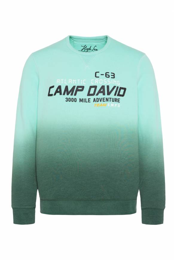 Soccx Sweatshirt Dip Dye mit Puff-Print flash aqua Vatertagsangebot