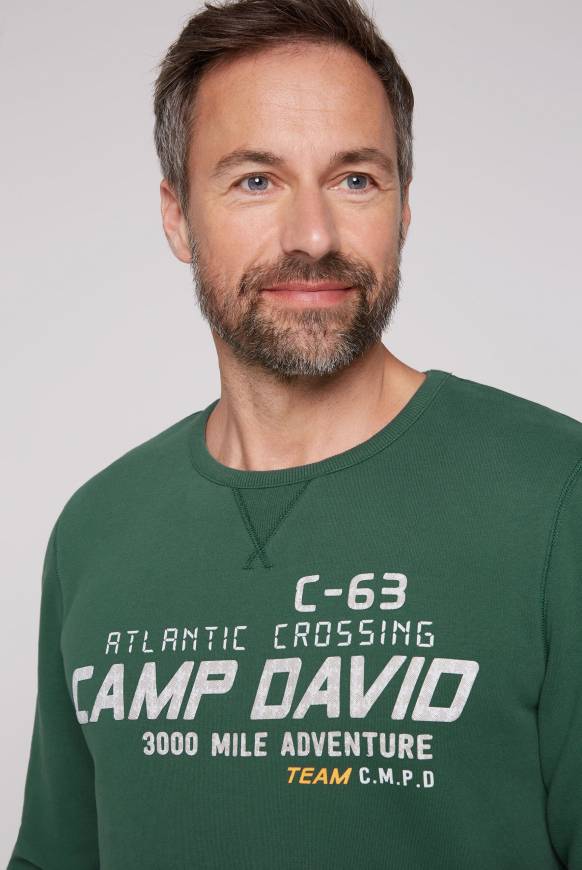 Soccx Sweatshirt Dip Dye mit Puff-Print dark green Valentinstagsangebot