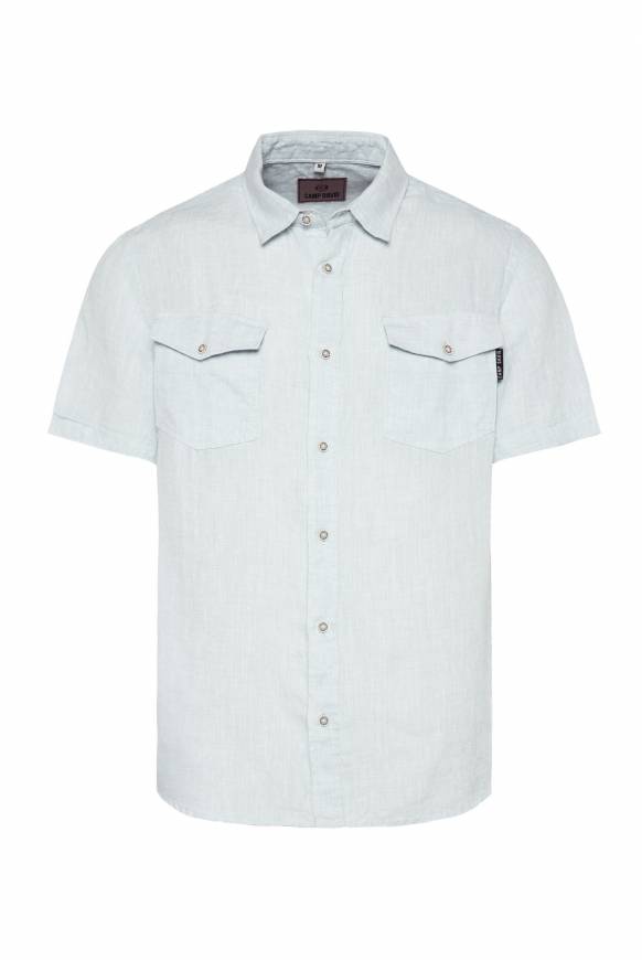 Soccx Leinenhemd mit Klappentaschen summer blue Exklusive Angebote