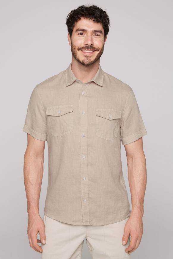Soccx Leinenhemd mit Klappentaschen cappuccino S Bestseller