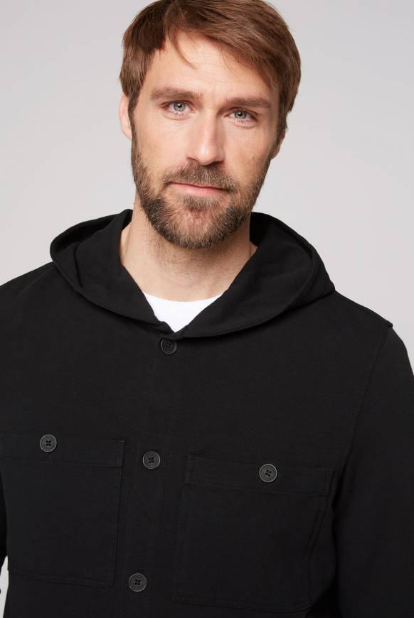 Soccx Overshirt mit Kapuze und Brusttaschen black Saisonale Angebote