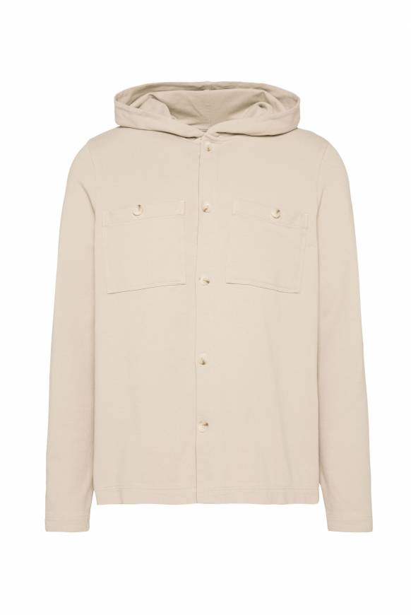 Soccx Overshirt mit Kapuze und Brusttaschen cappuccino Räumungsverkauf