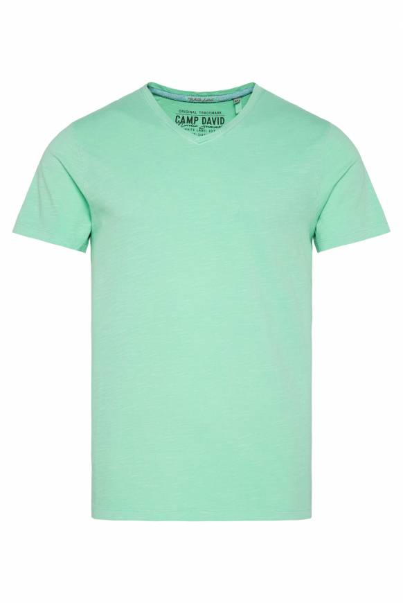 Soccx Basic T-Shirt mit V-Ausschnitt nordic green S Letzte 3 Tage
