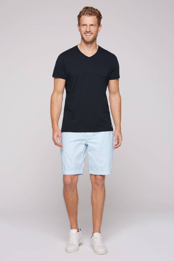 Soccx T-Shirt V-Neck mit Brusttasche blue navy JETZT KAUFEN