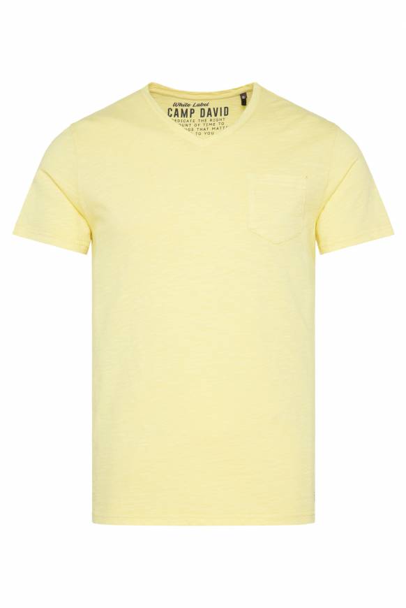 Soccx T-Shirt V-Neck mit Brusttasche sun Letzte 2 Tage