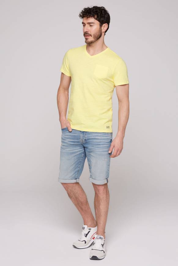 Soccx T-Shirt V-Neck mit Brusttasche sun Letzte 2 Tage