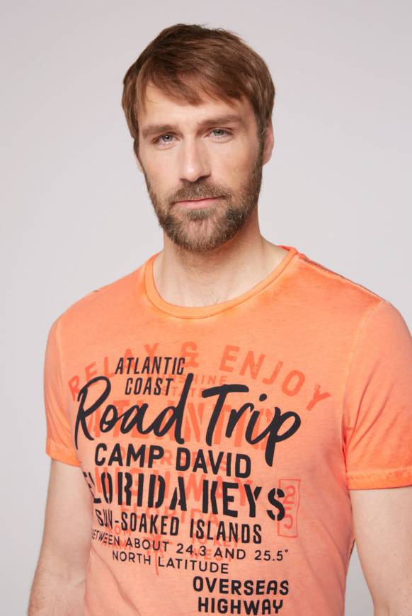 Soccx T-Shirt mit Puff-Print sunshine orange S Zeitbegrenzte Promotion