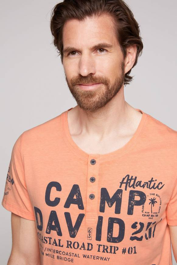 Soccx Henley-Shirt mit Logo Prints sunshine orange Bis zu 50% Rabatt