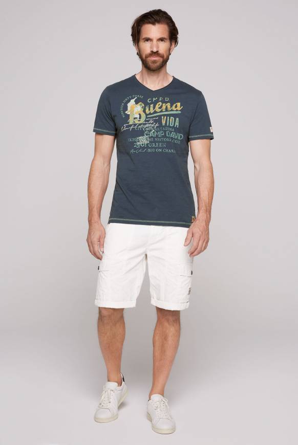 Soccx V-Shirt mit Used-Optik lazy blue Bis zu 60% Rabatt