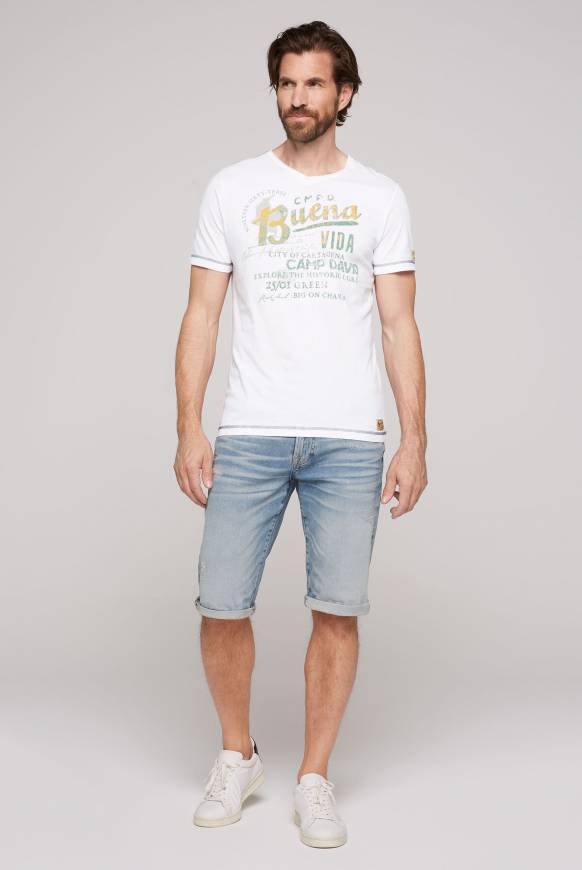 Soccx V-Shirt mit Used-Optik opticwhite Bis zu 65% Rabatt