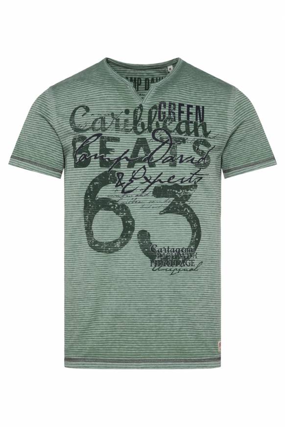 Soccx Streifenshirt mit Vintage Print green beat Vierteljährliche Förderung
