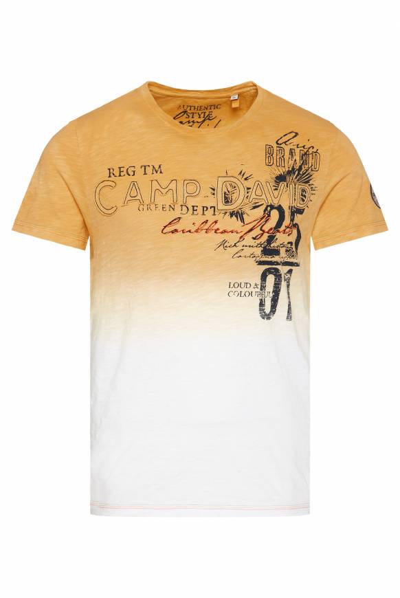 Soccx Dip Dye T-Shirt mit Artwork warm sun S Bis zu 55% Rabatt