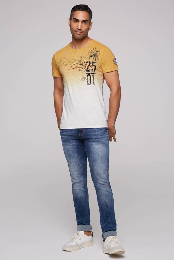 Soccx Dip Dye T-Shirt mit Artwork warm sun S Bis zu 55% Rabatt
