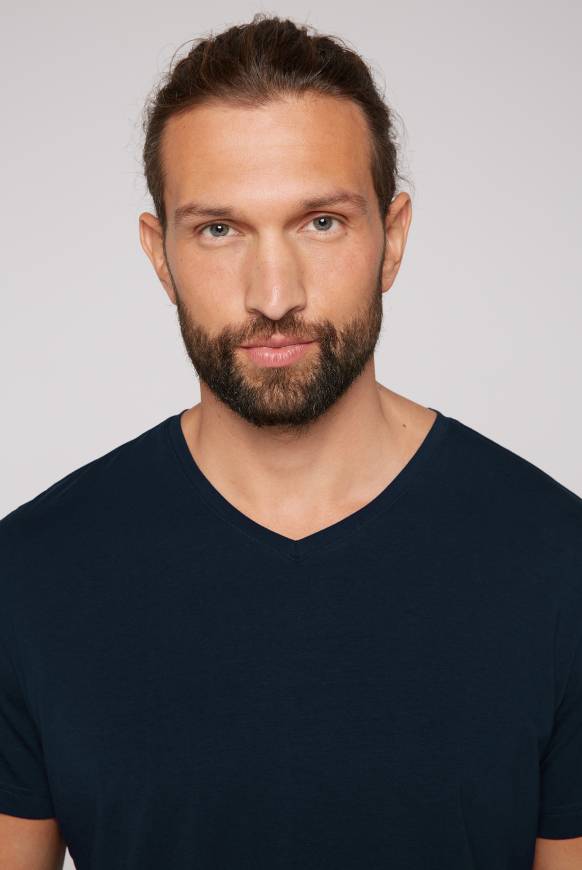 Soccx Basic T-Shirt mit V-Neck, Doppelpack blue navy / blue navy Riesige Rabatte