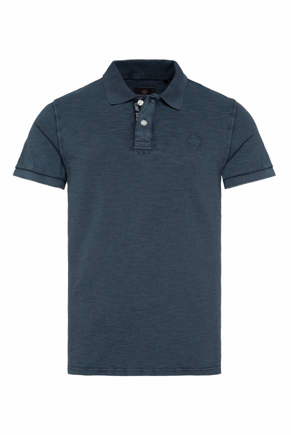 Soccx Kurzarmpolo aus Pikee mit Logostick blue navy S zollfrei
