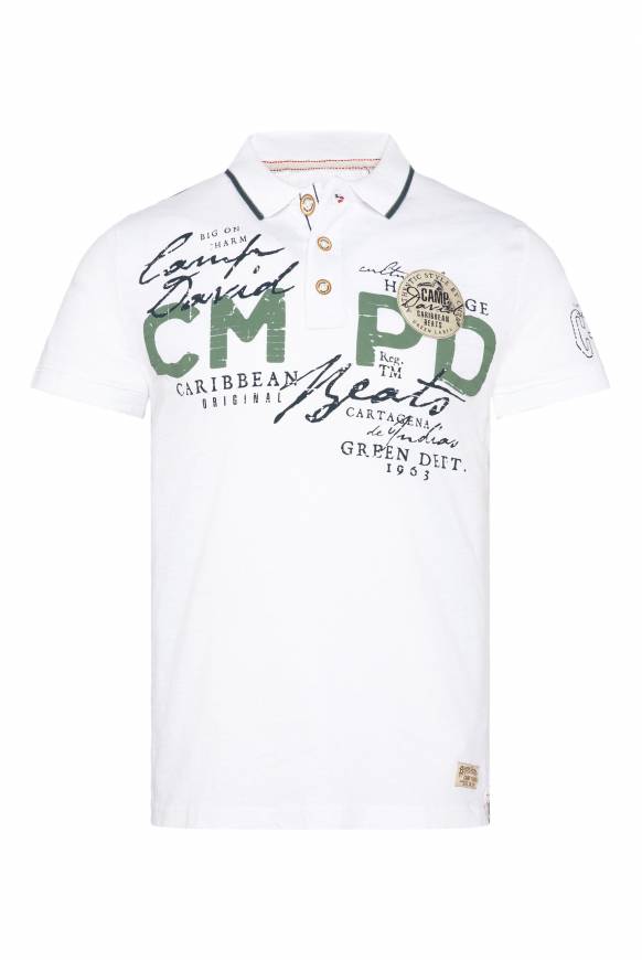 Soccx Poloshirt mit Puff-Print-Details opticwhite M Online