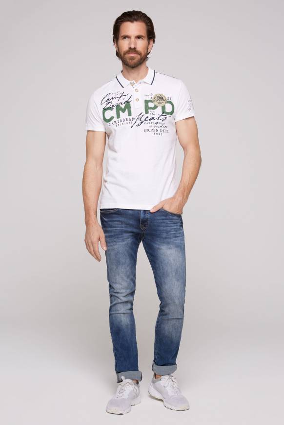 Soccx Poloshirt mit Puff-Print-Details opticwhite M Online