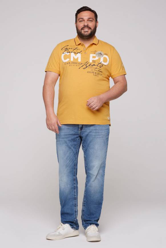 Soccx Poloshirt mit Puff-Print-Details warm sun Outlet