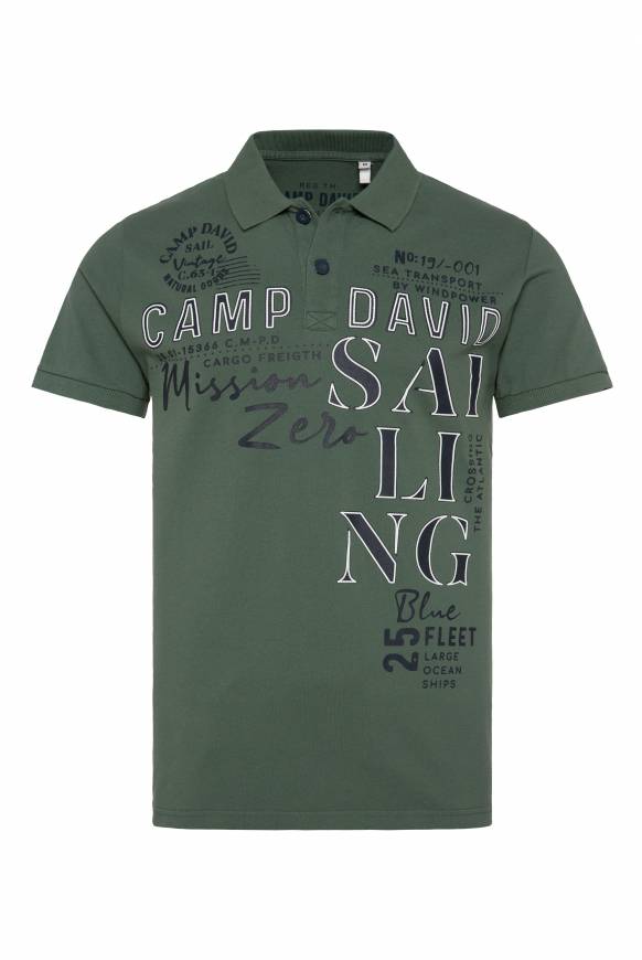 Soccx Pikee-Poloshirt mit Sailing Print grey green L Verkauf