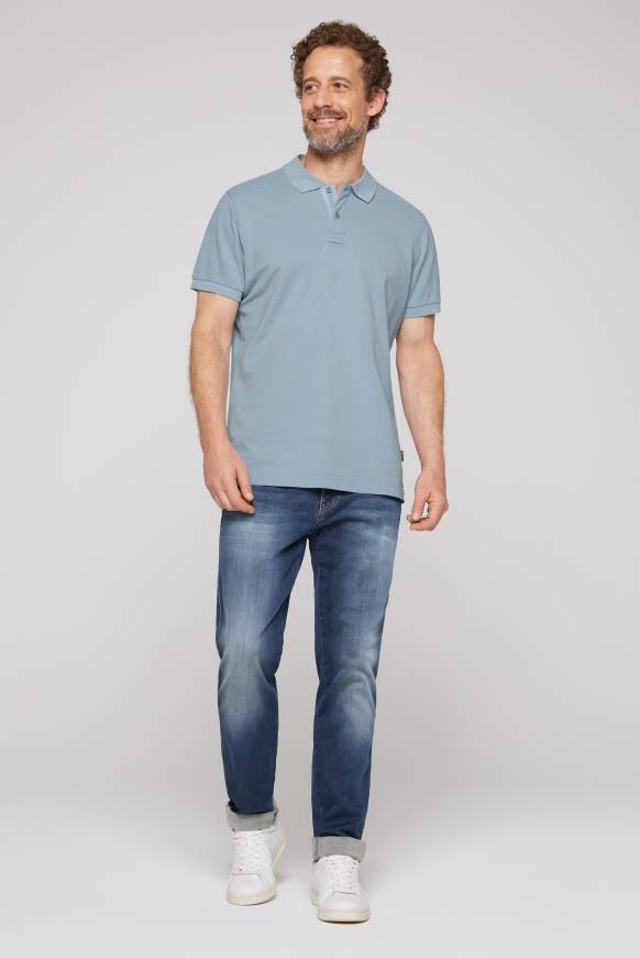 Soccx Basic Pikee-Polo mit Trikotkragen new blue Schlussverkauf