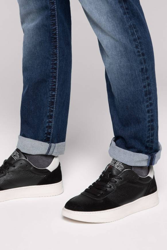 Soccx Premium Sneaker aus Leder black Versandkostenfrei