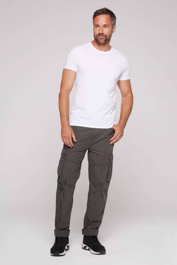 Soccx Leichte Cargohose mit Label Prints mud Muttertagsangebot