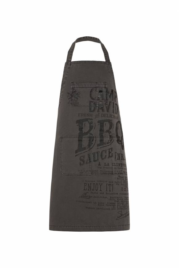 Soccx Grillschürze mit BBQ Print granite Tiefpreis