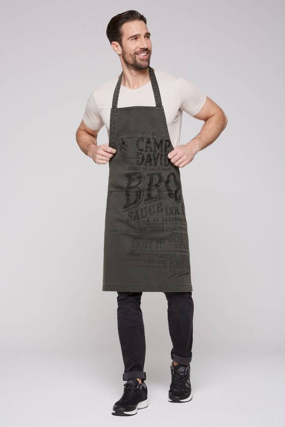 Soccx Grillschürze mit BBQ Print granite Tiefpreis