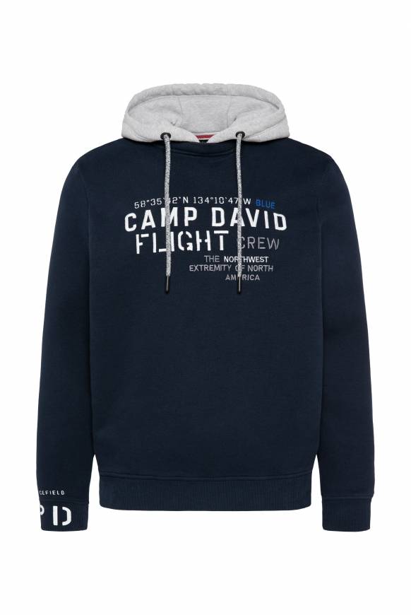 Soccx Sweatshirt mit Kontrastkapuze und Logo-Stickereien blue navy Bis zu 60% Rabatt