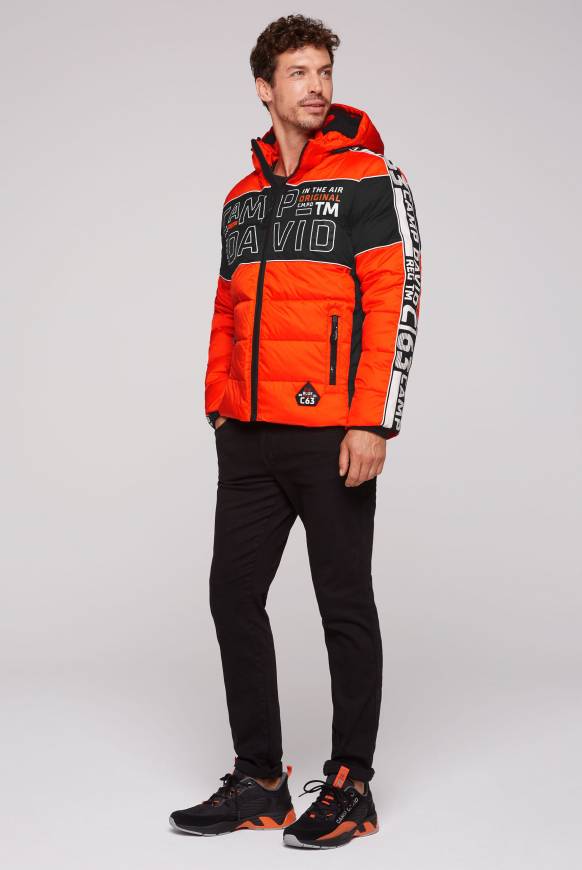 Soccx Winterjacke mit Colour-Blocking und Logo-Design signal orange Bis zu 55% Rabatt