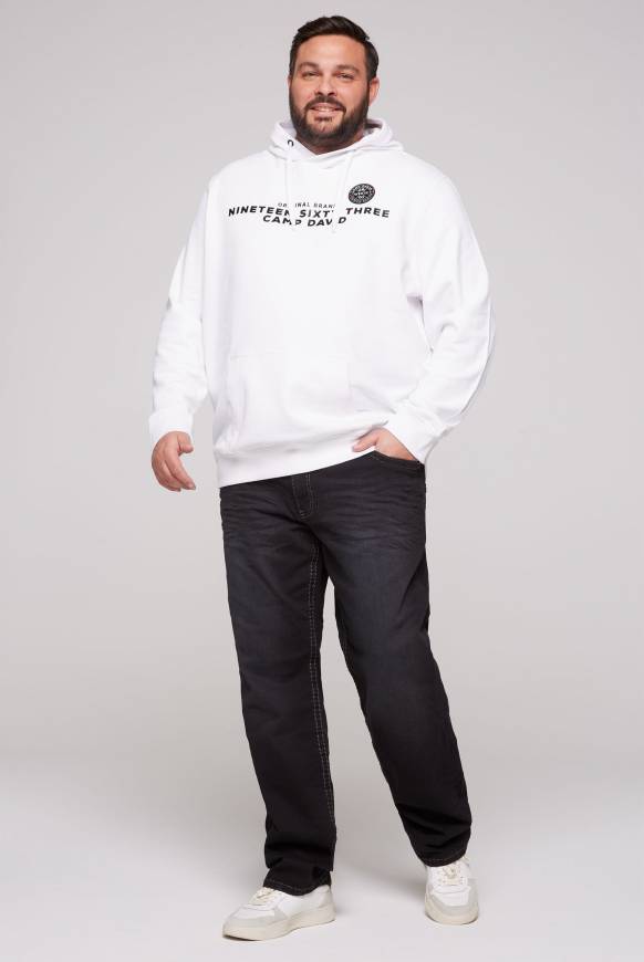 Soccx Hoodie mit Rubber Print opticwhite S 50% Rabatt für begrenzte Zeit