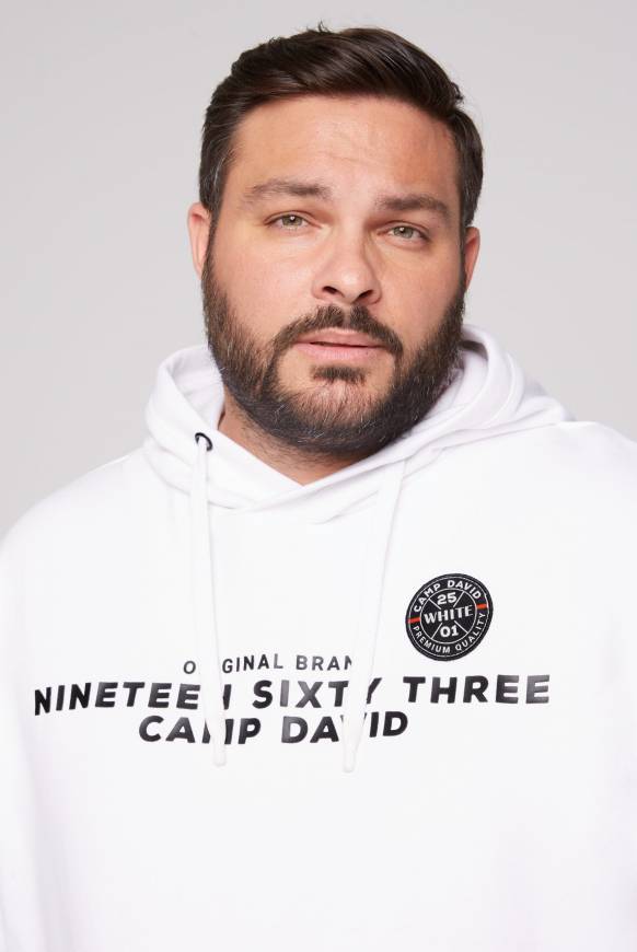 Soccx Hoodie mit Rubber Print opticwhite S 50% Rabatt für begrenzte Zeit