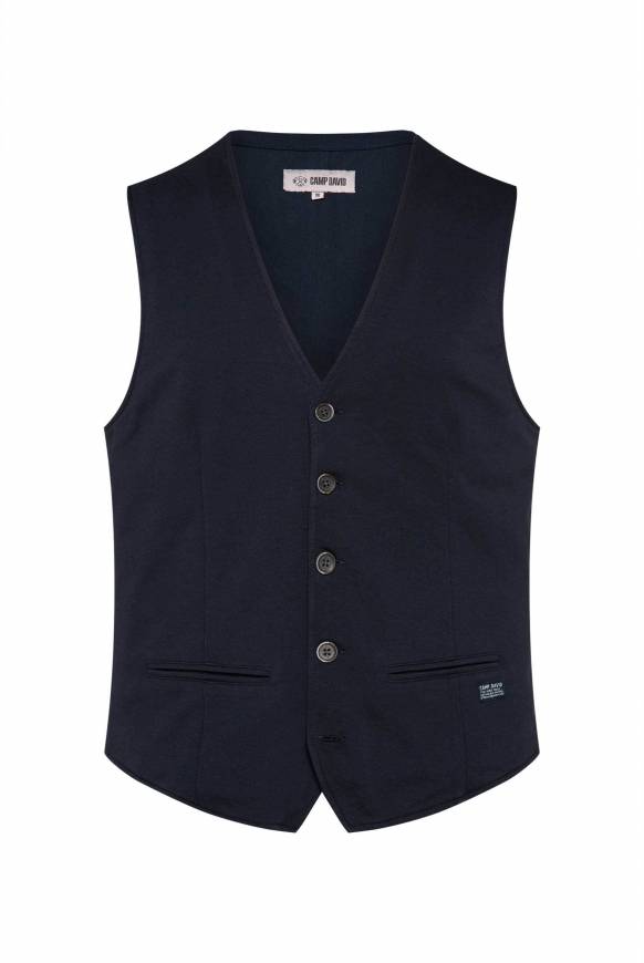 Soccx Anzugweste aus diagonalem Jersey blue navy Muttertagsangebot