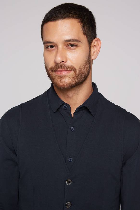 Soccx Anzugweste aus diagonalem Jersey blue navy Muttertagsangebot