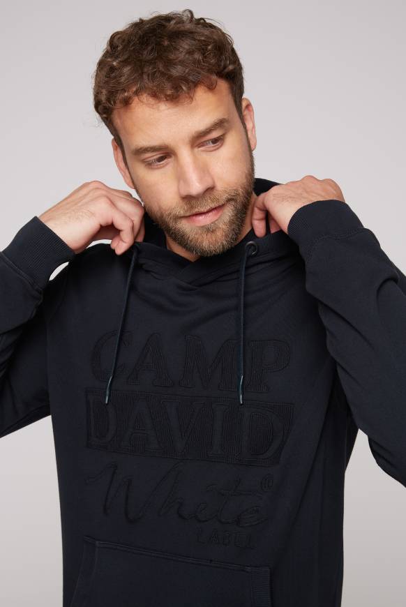 Soccx Hoodie mit tonigem Logo Artwork blue navy Neueste Mode