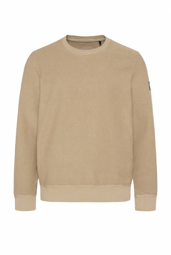 Soccx Sweatshirt Reversed mit Patch-Print tan Online Outlet