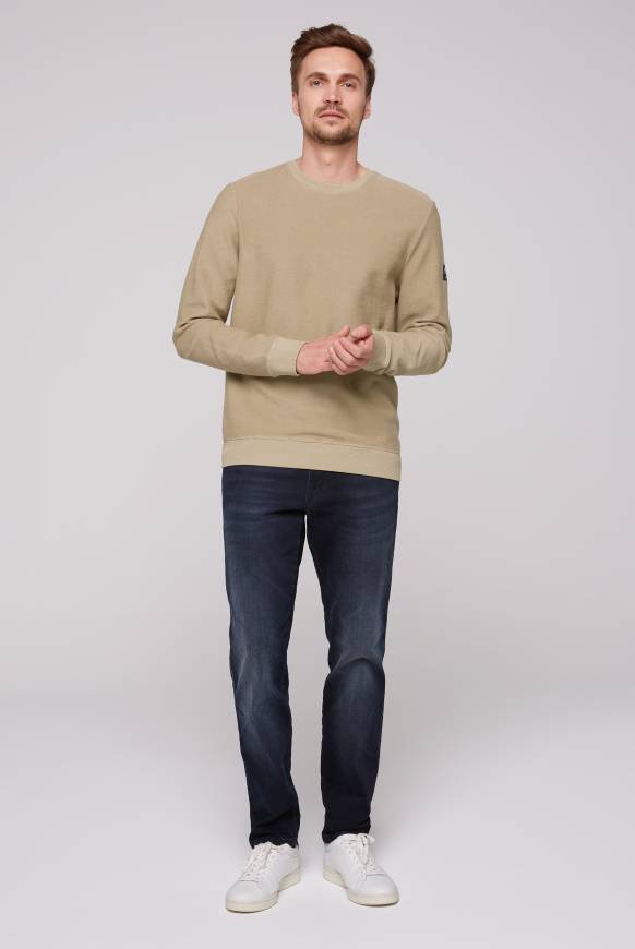 Soccx Sweatshirt Reversed mit Patch-Print tan Online Outlet