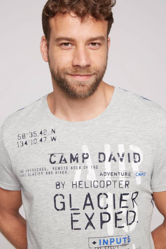 Soccx T-Shirt mit Print im Used Look granite melange Neuheiten