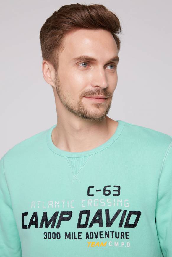 Soccx Sweatshirt Dip Dye mit Puff-Print flash aqua Zeitbegrenzte Promotion