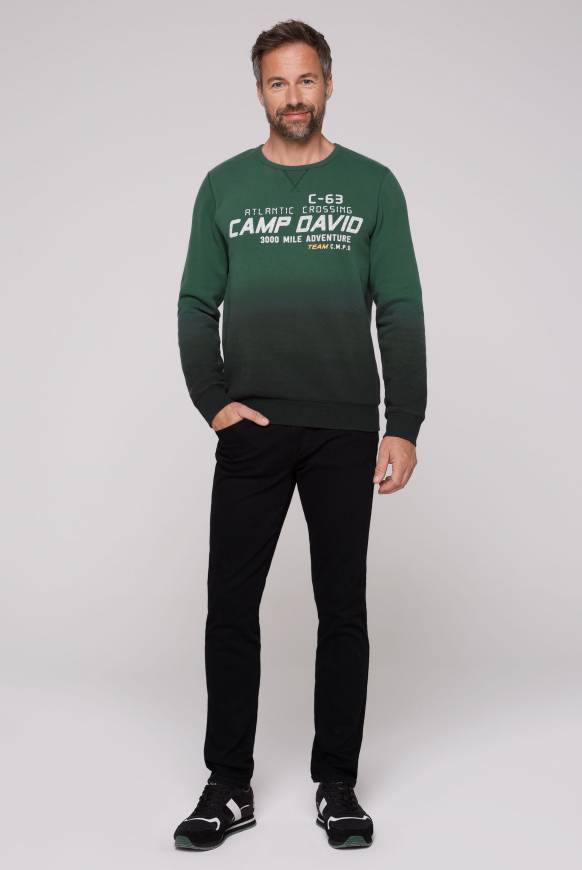 Soccx Sweatshirt Dip Dye mit Puff-Print dark green Bis zu 50% Rabatt