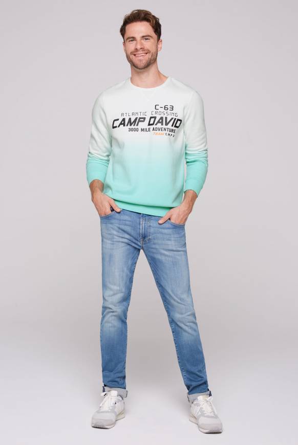 Soccx Sweatshirt Dip Dye mit Puff-Print ivory Bis zu 60% Rabatt