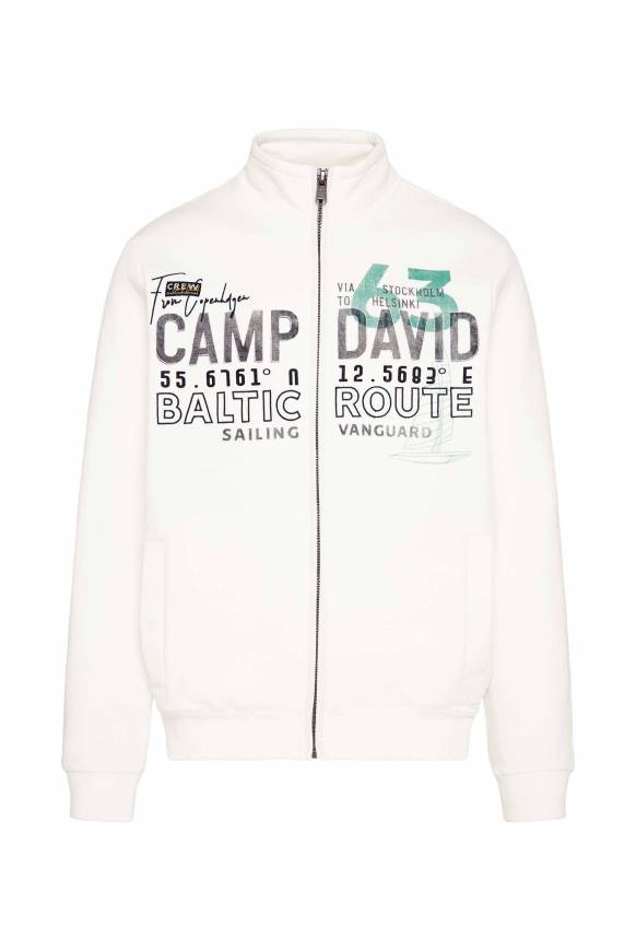 Soccx Sweatjacke mit Logo Print und Stickereien ivory Bis zu 65% Rabatt