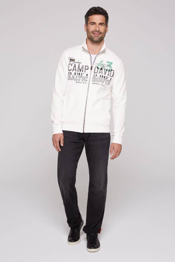 Soccx Sweatjacke mit Logo Print und Stickereien ivory Bis zu 65% Rabatt