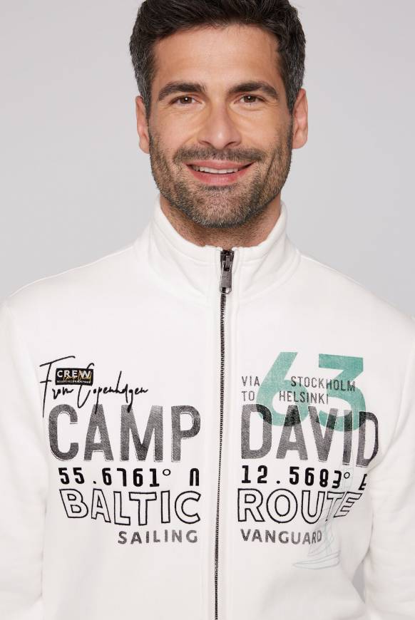 Soccx Sweatjacke mit Logo Print und Stickereien ivory Bis zu 65% Rabatt